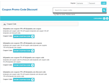 Tablet Screenshot of couponpromocodediscount.com